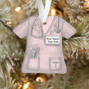 Pink Roses Nurse Acryl Ornament