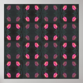 Pink Roses Pattern Poster