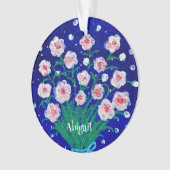 Pink Roses Personalized Acrylic Ornament (devant)