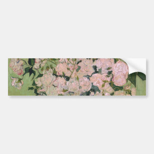 Pink Roses Van Gogh Fine Art. Bumpersticker