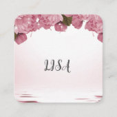 PINK ROSES VIERKANTE VISITEKAARTJE (Voorkant)