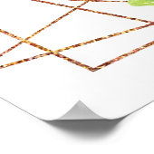 Pink Roses with Foliage Bridal Shower Welcome Poster (Hoek)