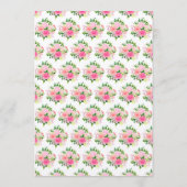 Pink Roses with Foliage Wedding Menu (Dos)