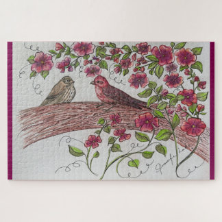 Pink Rosie Finch Puzzle