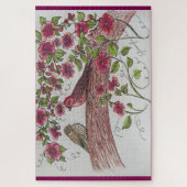 Pink Rosie Finch Puzzle (Vertical)