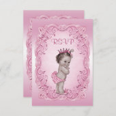 Pink RSVP  Princess Baby shower (Voorkant / Achterkant)