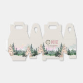 Pink Rustic One Happy Camper Birthday Bedankdoosjes (Uitgevouwen)