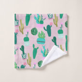 Pink Rustique Sud-Ouest Cactus Plantes (Gant de toilette)