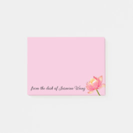 Pink Sacred Lotus persoonlijk Post-it® Notes
