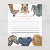 Pink Safari Anniversaire Fête heure Capsule Carte  (Devant)