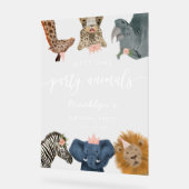 Pink Safari thème Anniversaire Affiche de bienvenu (Angle)