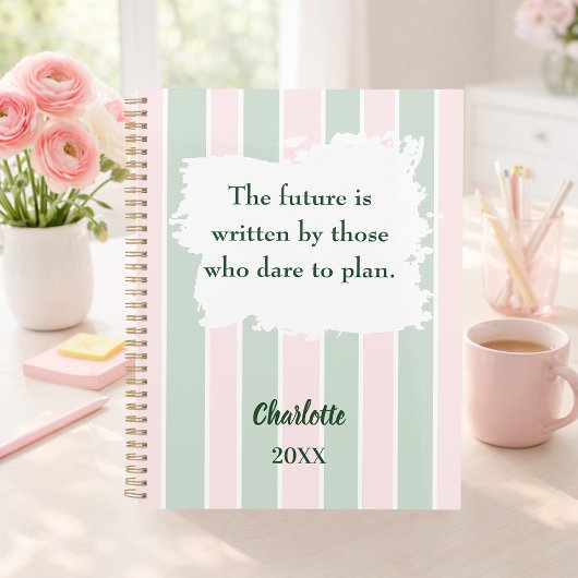 Pink sage green inspirational quote writing 2026