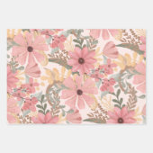 Pink Sage Vert Floral Feuille Motif d'aquarelle (Devant)