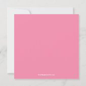 PINK Sailboat Birthday Invitation Kaart (Achterkant)