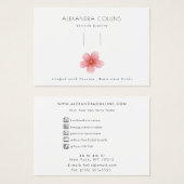 Pink Sakura Blossom Floral Hair Clip Display Card  (Devant & derrière)