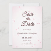 Pink Sakura Japanese Cherry Blossoms Save The Date (Voorkant)