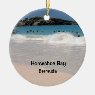 Pink Sand Beach #1, Hoefijzer Bay, Bermuda Keramisch Ornament