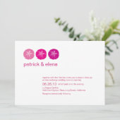 Pink Sand Dollars, Beach Wedding Invitation Kaart (Staand voorkant)