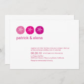 Pink Sand Dollars, Beach Wedding Invitation Kaart (Voorkant / Achterkant)
