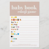 Pink Sandstone Typography Baby Book Emoji Game Flyer (Voorkant)