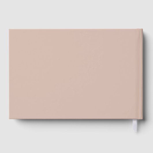 Pink Sandstone Typography Baby Shower Gastenboek (Achterkant)