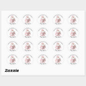 Pink Santa Merry Christmas Ronde Sticker (Vel)