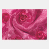 Pink Satin Rose Inpakpapier Vel (Voorkant 3)