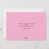 Pink Scallop Photo Christmas | Modern Merry  Feestdagenkaart (Achterkant)