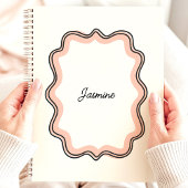 Pink Scalloped Wavy Lijst Custom Name Planner