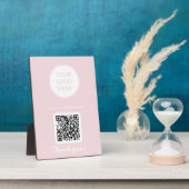 Pink Scan Me To Pay QR Code Plaque (Côté)