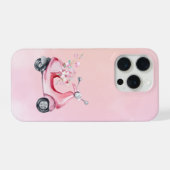 Pink Scooter Floral Phone Case (Verso Horizontal)