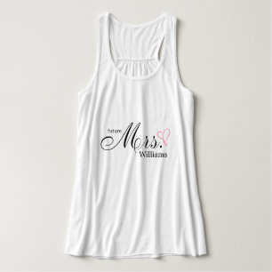 Pink Scribble Heart Future Mrs. Tanktop