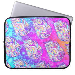 Pink Scribble Schattige Girly Dragon Wyvern Inugam Laptop Sleeve