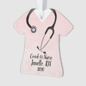 Pink Scrub Top Nurse 2020 Ornament (devant)