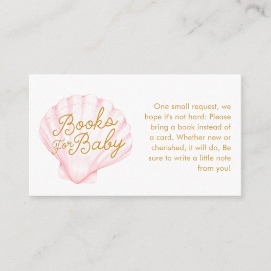 Pink Seashell Book Request Enclosure Kaart (Voorkant)