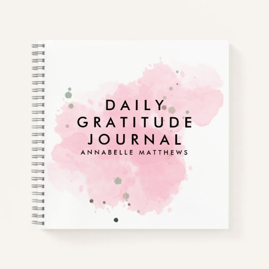 Pink Self Care Daily Gratitude Journal Carnet (Devant)