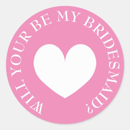 Pink Serez-vous mes autocollants de demande de dem (Devant)