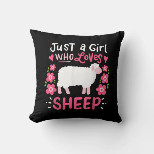 Pink Sheep Just A Girl Who Loves Sheep Gift Kussen