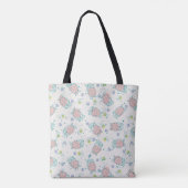 Pink Sheep with Flowers & Berries - Cute Pattern Draagtas (Achterkant)
