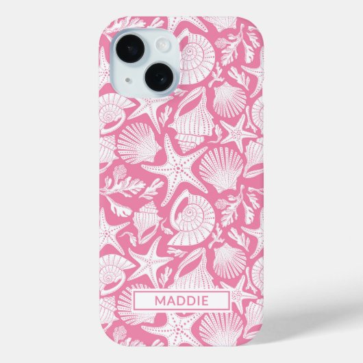 Pink Shells Personalized Case-Mate iPhone Case (Achterkant)