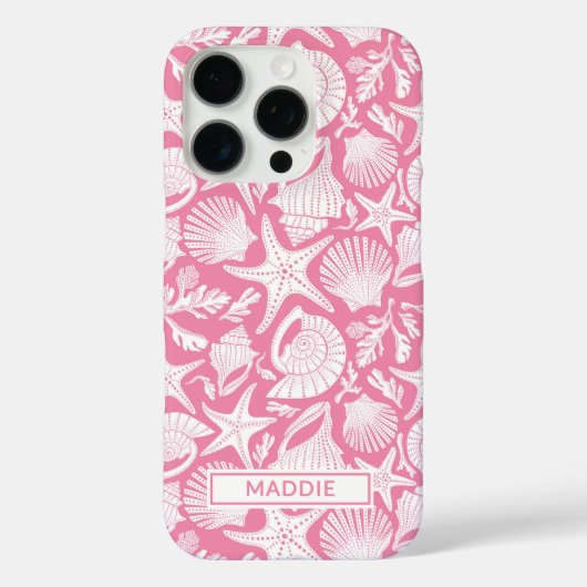Pink Shells Personalized Case-Mate iPhone Case (Achterkant)