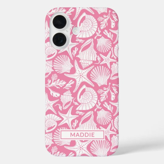 Pink Shells Personalized Case-Mate iPhone Case (Achterkant)