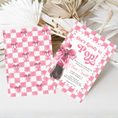 Pink She's Ready to Pop Baby Shower Invitation