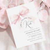 Pink She's Tying the Knot Bridal Shower Invitation