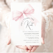 Pink She's Tying the Knot Bridal Shower Invitation