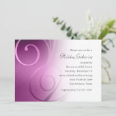 Pink Shimmer Swirl Fête Invitation (Debout devant)