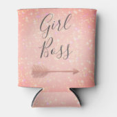 "Pink Shimmery Girl Boss Blikjeskoeler (Voorkant)
