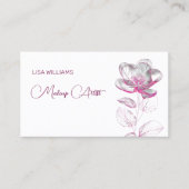 Pink Shiny Metallic Flower Visitekaartje (Voorkant)