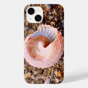 PINK SHINY SHELL STONY SEASHELL BEACH NATUUR FOTO Case-Mate iPhone 14 HOESJE