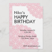 Pink Shippo Editable Invitation Template (Devant / Derrière)